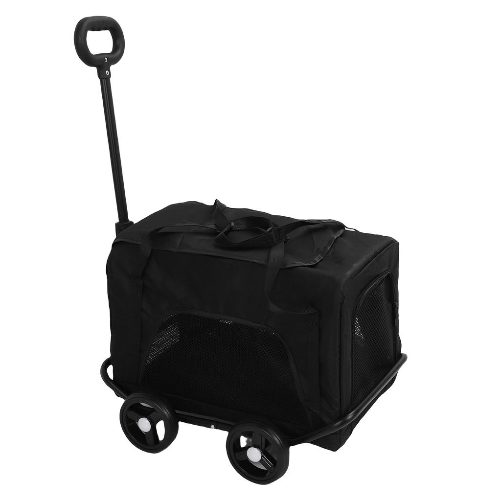 Dog Carrier with 4 Wheels Portable Rolling Cat Carrier Small Pet Stroller with Telescope Handle for Traveling Camping