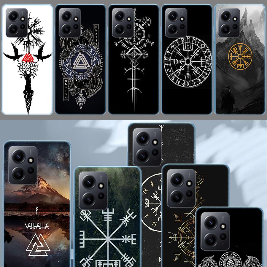 Nordic Norse Phone Case For Redmi Note 14 15 Pro 5G 13 12 Pro Plus 11 11T 11E 11S 10 Pro 10S 9 9S Cover Cell Clear TPU Capa Comp