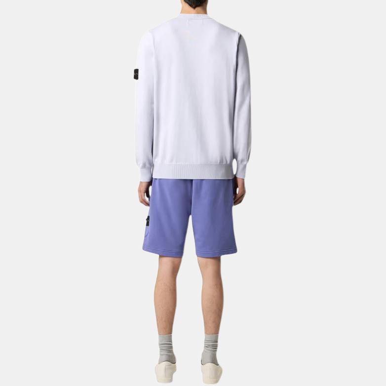STONE ISLAND Бейдж Свитшот с круглым вырезом и длинными рукавами Мужской свитер Сиреневый K1S1551000-53S00B2-V0088
