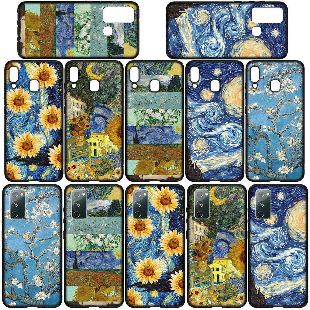 Чехол для телефона Samsung Galaxy S25 S24 S23 iPhone 16 15 Xiaomi Redmi Note 14 13 12 16E X 11 Pro Max OPPO Moto Huawei Design Van Gogh Starry Night Cover