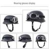 Retro DOT-Certified Half Motorcycle Helmet with Goggles for Outdoor Riding