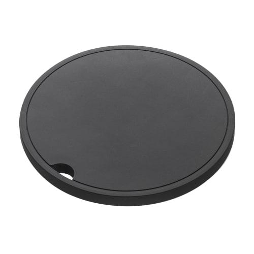 Yamazaki Tower Silicone Trivet, Round, Black, Approx. 16cm W x 16cm D x 1cm H, Heat-Resistant, Product Code: 2955