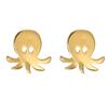 [Q9342] - Gold Plated 'Hypocampus' Earrings - 8x8 Mm
