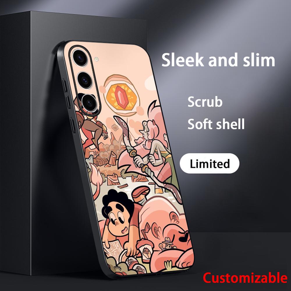 Steven classic cartoon cute universe design Phone Case For Samsung Galaxy S26 S25 S24 S23 S22 S21 Plus Ultra Note20 Soft Black