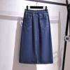 Loose Medium-length Temperament Denim Skirt Spring and Autumn Women's Plus Size Half-body Skirt