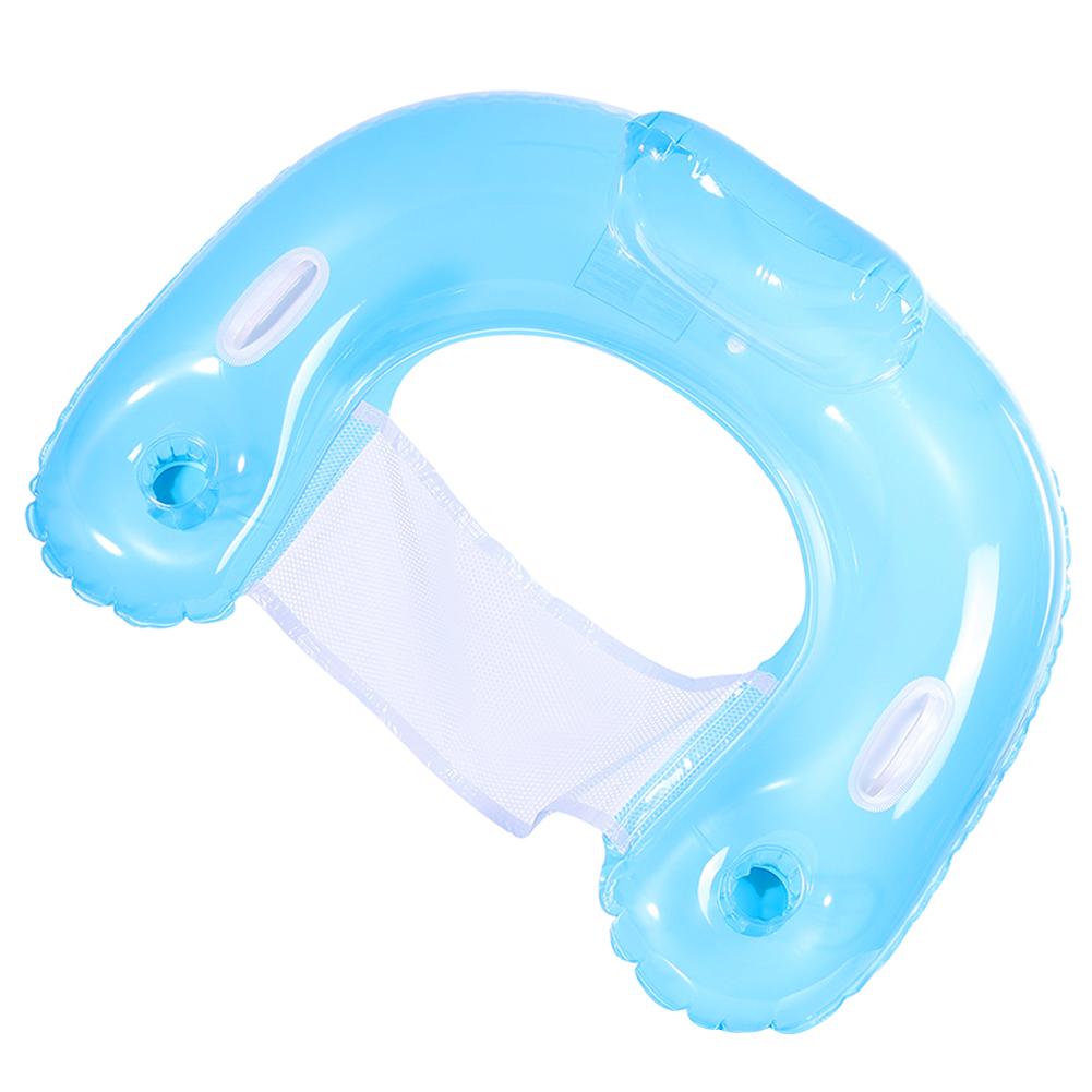 Inflatable Pool Float with Cup Holders Pool Floaties Floating Pool Chair for Adults Swimming Pool Party Summer Water Fun