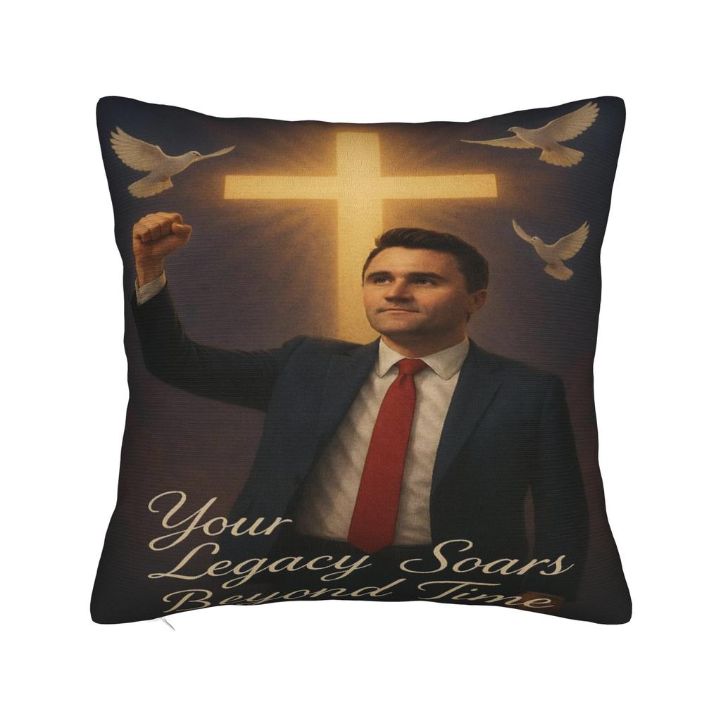 Trendy Sofa Charlie Kirk Angelic AdvocateDecorations Pillowcase Merch  Pillow Covers Square Multi Size