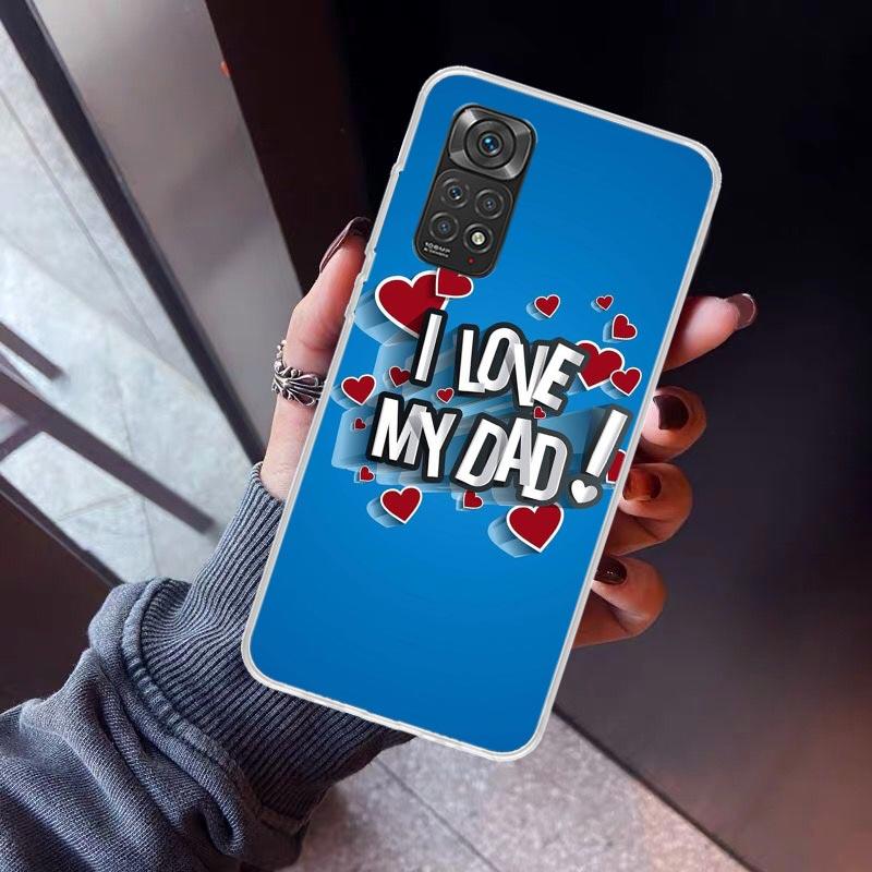 Love Super MOM DAD Phone Case for Xiaomi Redmi Note 15 14 14S 13 12 12S 11 Pro Plus 11E 11T 11S 10S 5G Soft Cover Fundas Redmi N