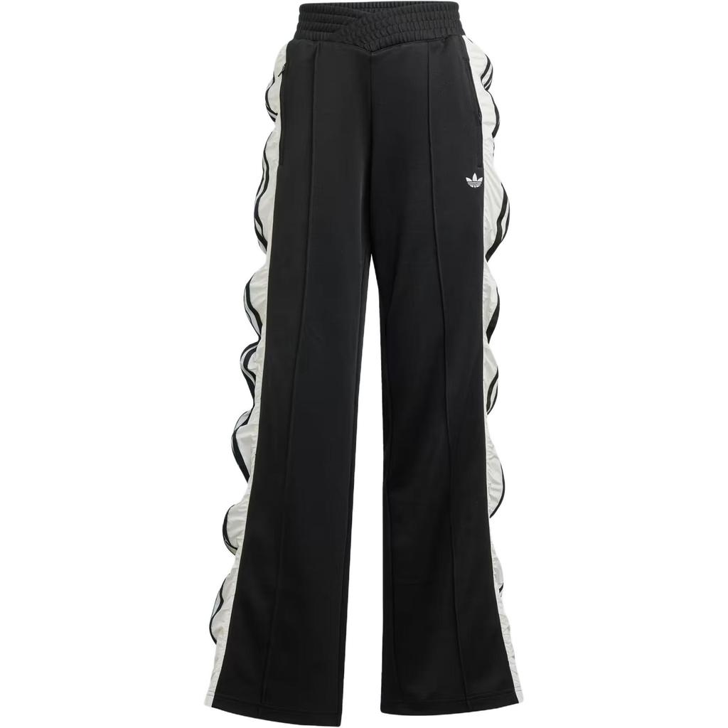 Adidas Originals Ss25 Brand Logo Fashionable Versatile Striped Knitted Sports Pants Women Pants Black JZ6778