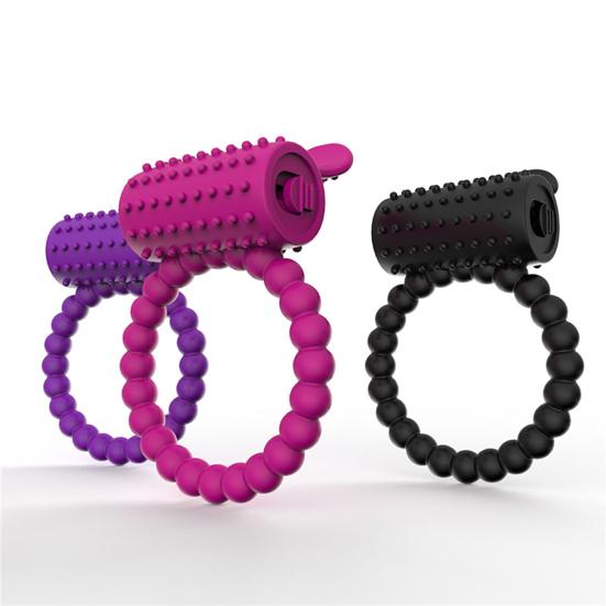 Yousheng Men Cock Ring Ejaculation Delay Vibrate Tongue Design Sexual Stimulation Silicone Men Tentacles Nozzle Penis Ring for Bedroom