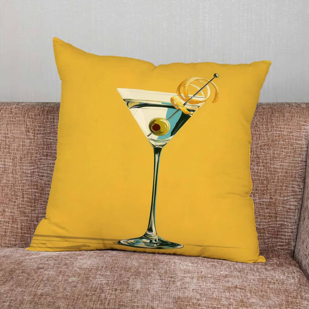 Cocktail Art Pillow Case Pillowcase Home Sofa Cushions Car Cushions Pillowcover Office Pillowshell Pillow
