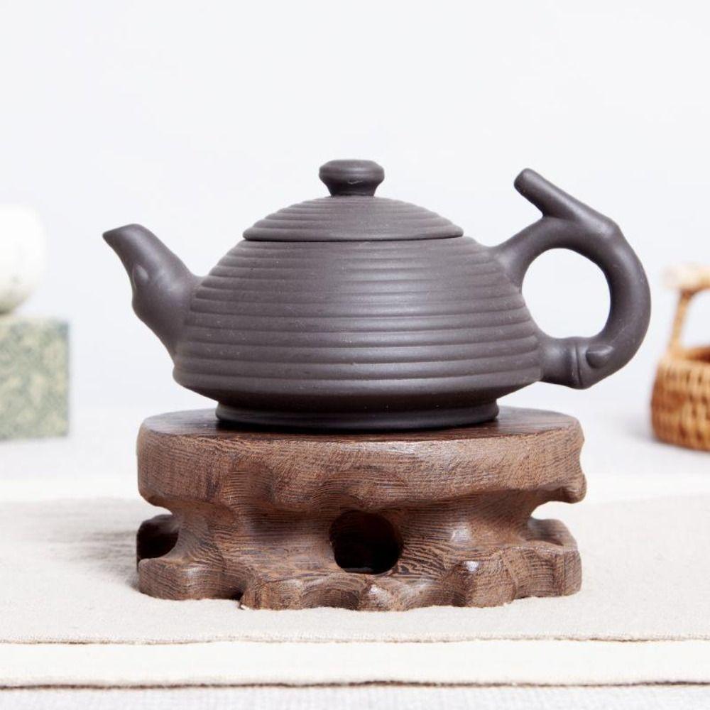 Exquisite Solid Wood Pedestal Vintage Figurines Stand Tea Sets Crafts Display Stands Stores