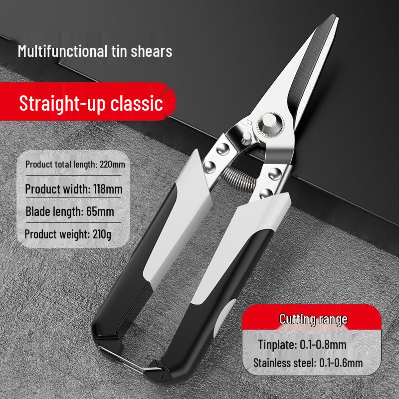 Industrial Stainless Steel Tin Snips for Light Gauge Steel and Aluminum Panels