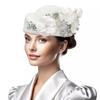 Модная ручная работа Цветочный тюрбан-шапка со стразами, мягкие береты, дышащая ретро-шляпа стюардессы для вечеринки, вечерние