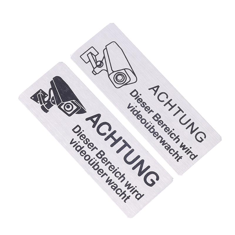 Внимание Видеонаблюдение Наклейка На Стену Наклейка Металлическая Домашняя Дверь Двор Сад Декор Для Дверной Панели Пространство Наклейка С Клеем