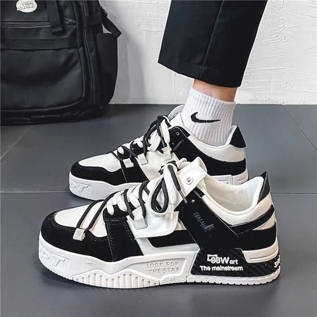 Men‘s Sneakers Fashion Skateboard Shoes Lace Up Platform Trainers Outdoor Casual Shoes for Men Vulcanized Shoes