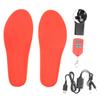 USB Heated Shoe Insoles Foot Warming Pad Mat Heating Insoles for Outdoor Sports RedAU Plug 220V