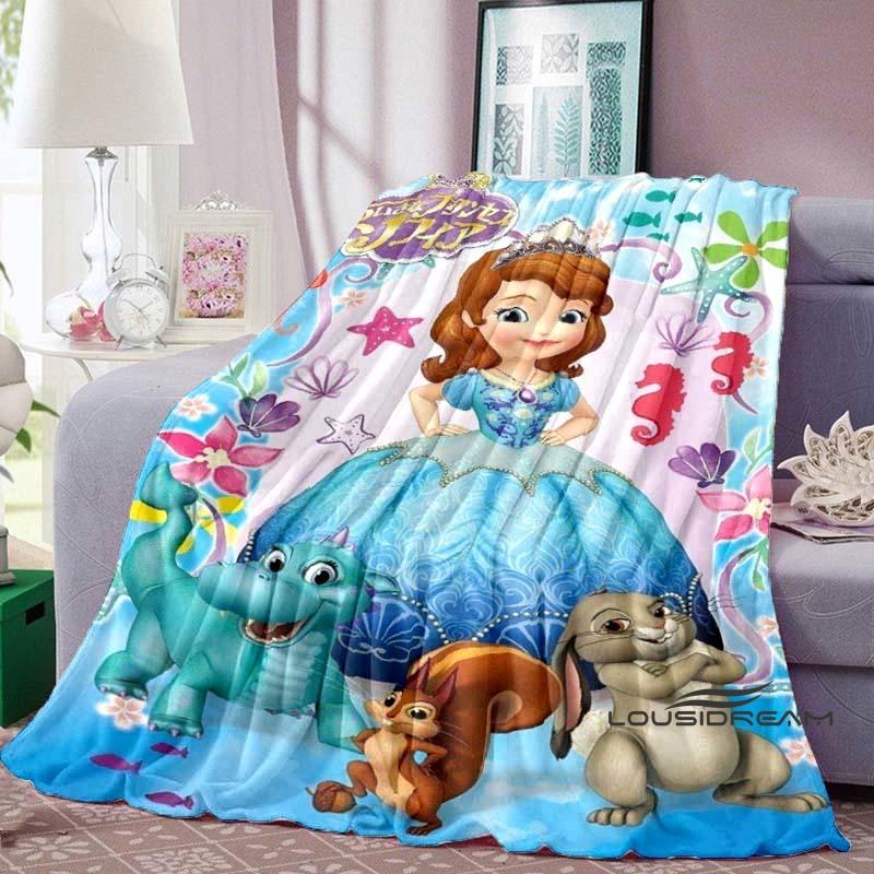 Disney Sofia The First Cartoon Soft and Fluffy Blanket, Suitable for Children and Adults, Can Be Used As A Sofa Blanket.