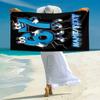 1PC Custom Name Numbers Action Beach Towel Highly Absorbent And Sand-Resistant Towel for Swimming, Pool, Yoga, And Travel Lightweight