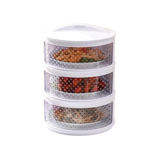 Insulated Vegetable Cover Multi-layer Stackable Food Box Anti-fly Dust-proof Heat Preservation Kitchen Supplies Picnic BBQ Helper