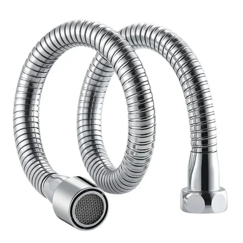 Универсальный удлинитель для смесителя 13-50 см из нержавеющей стали с вращением на 360° для кухни, ванной комнаты, раковины, брызгозащищенная насадка-аэратор, удлинительный шланг
