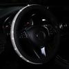 1 чехол на руль автомобиля из ПУ-кожи с бриллиантовой инкрустацией Blingbling подходит для 14,5-15 "автотоваров