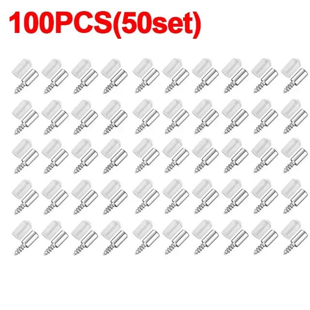 8-100 шт. крест-саморез с нескользящей резиновой доской для шкафа, поддержка ламината, DIY шкаф, стеклянная перегородка, гвозди