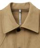 Noirer Western Suede Open Collar Jacket (Mustard)