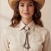 Zinc Zinc Alloy Cowgirls Shirt Neck Pendant High-end Leather Rope Tie Decor Cowboy Hat Boots Necklace  Daily