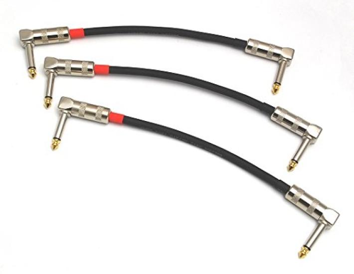 Belden 8412 30cm Patch Cables with L-shaped Plugs (Set of 3)