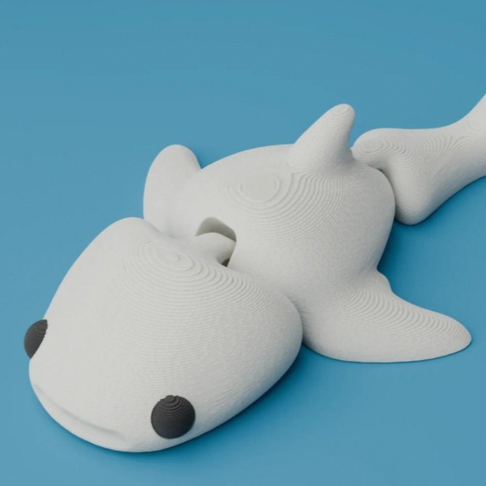 Mini Simulation Animal Multi-Joint Movable Marine Animal Model Creative Whale Figurine  Collection