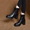 Thick Boots Fashion Boots Fashion Straight Boots Leather Boots