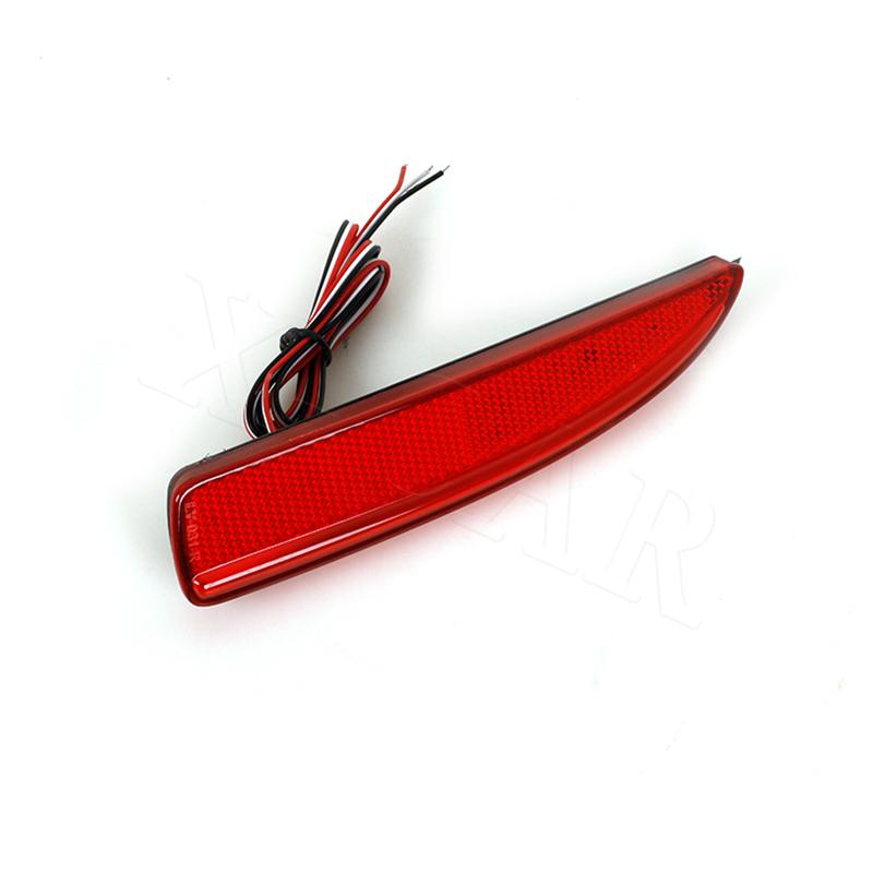 X-CAR 1 Pair Red Rear Bumper Reflector Brake Light Tail Brake Stop Driving Lamp For Mazda 5 CR19 2005 2006 2007 2008 2009 2010