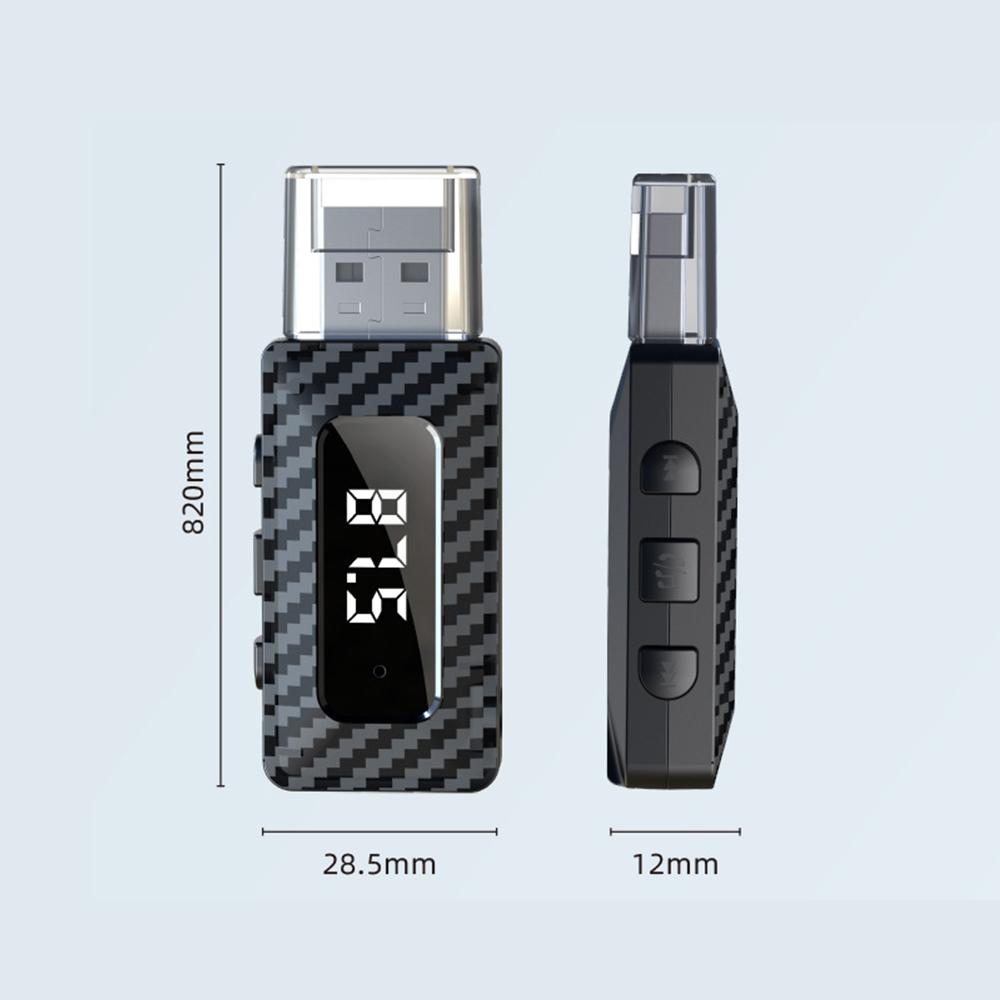 Автомобильный Bluetooth 5,3 FM-передатчик приемник Handsfree Call Mini USB беспроводной адаптер авто аудио со светодиодным дисплеем для автомобиля FM-радио