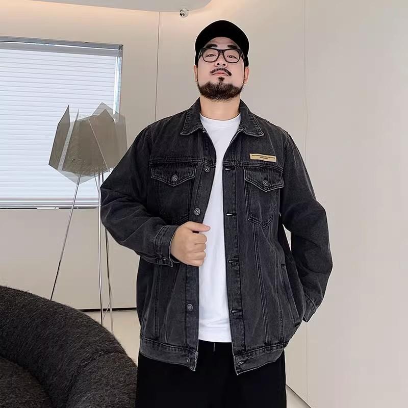 Handsome Plus Size Men's Soft High-quality Fabric Windproof Warm Jacket Fashionable Versatile Casual Sports Lightweight Jacket Denim Jacket