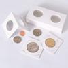 50PCS Square Cardboard Coin Holders 20.5mm-40mm Size Coin Album Collection Lighthouse Stamp Coin Holders Cover Case Storage