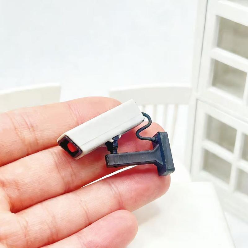 1 Set 1 12 Scale Miniature Surveillance Camera For Dollhouse Home Decor Realistic Accessory For Scene Display
