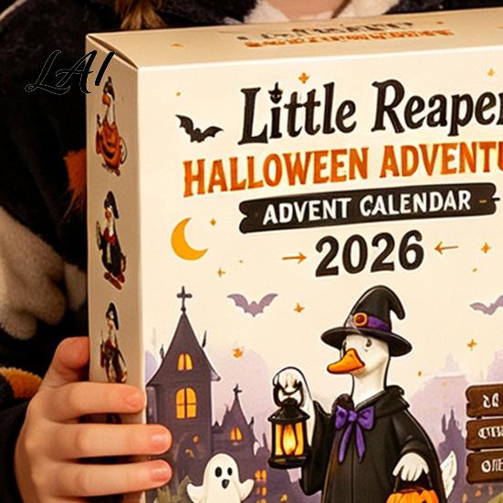 Halloween Advent Calendar 2026 with 24 Horror Ducks Figures Days of Theme Gift Box Countdown Acrylic for Adult Teens Kids Boys Girls Surprise Gifts