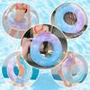 Поплавок Поплавок Поплавок Поплавок для взрослых и детей Ninonly Поплавок O Тип для водных игр Блестящий летний надувной надувной круг для отдыха Диаметр 90 см Sky