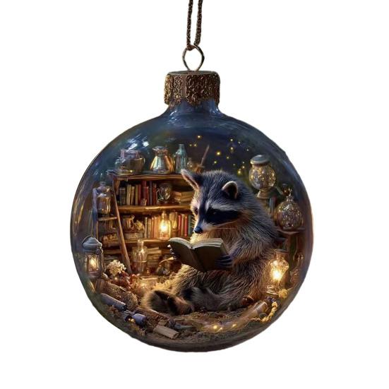 3D Дикие животные Рождественские украшения Прозрачный пластиковый елочный шар Рождественское украшение