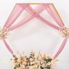 Wedding Arch Draping Fabric Sheer Arch Drapes Burgundy Chiffon Outdoor Curtain Backdrop for Wedding Ceremony Party Ceiling Decor
