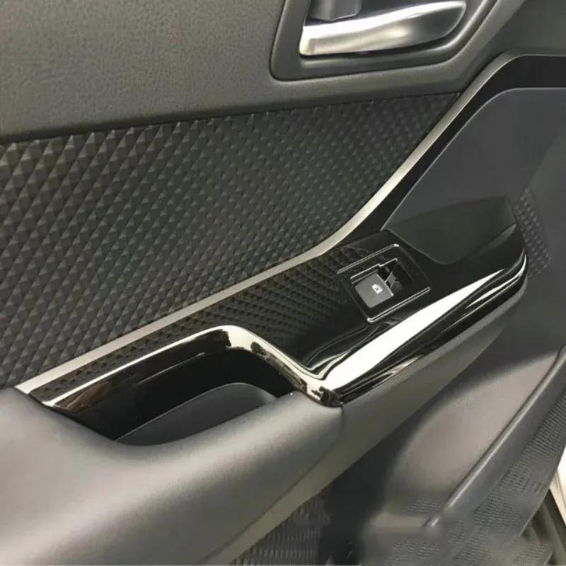For Toyota Chr C-hr 2016- Abs Black Front Door Armrest Window Lift Button Switch Cover Glass Control Panle Trim