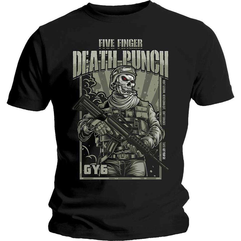 Футболка Five Finger Death Punch: Военный Солдат ОФИЦИАЛЬНЫЙ НОВЫЙ
