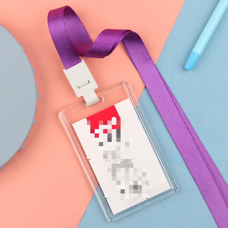Модный акриловый прозрачный чехол для автобусных карточек, держатель для рабочей карты с ремешком, чехол для рабочей карты для женщин и мужчин, держатель для кредитных карт
