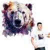Brown Bear Iron On Patch Heat Transfer Vinyl Sticker HTV Decal for Fabric DIY Custom Clothes Bags Hats Crafts