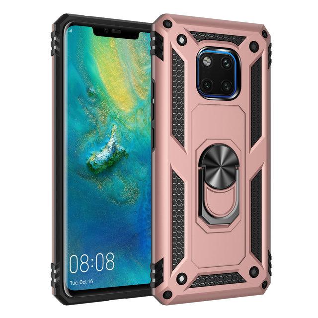 Чехол для Mate30 Pro 5G для Huawei Mate 20 Pro Чехол Роскошное Металлическое Кольцо Автомобильный Держатель для Телефона Funda Huawei Mate 20 X Чехол 20X Mate20 X Крышка