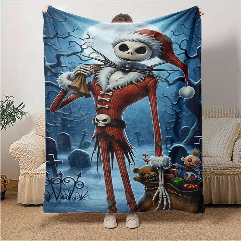 1Pc Nightmare Before Christmas Blanket Soft And Comfortable Casual Warm Camping Travel Christmas Halloween Gift M921480