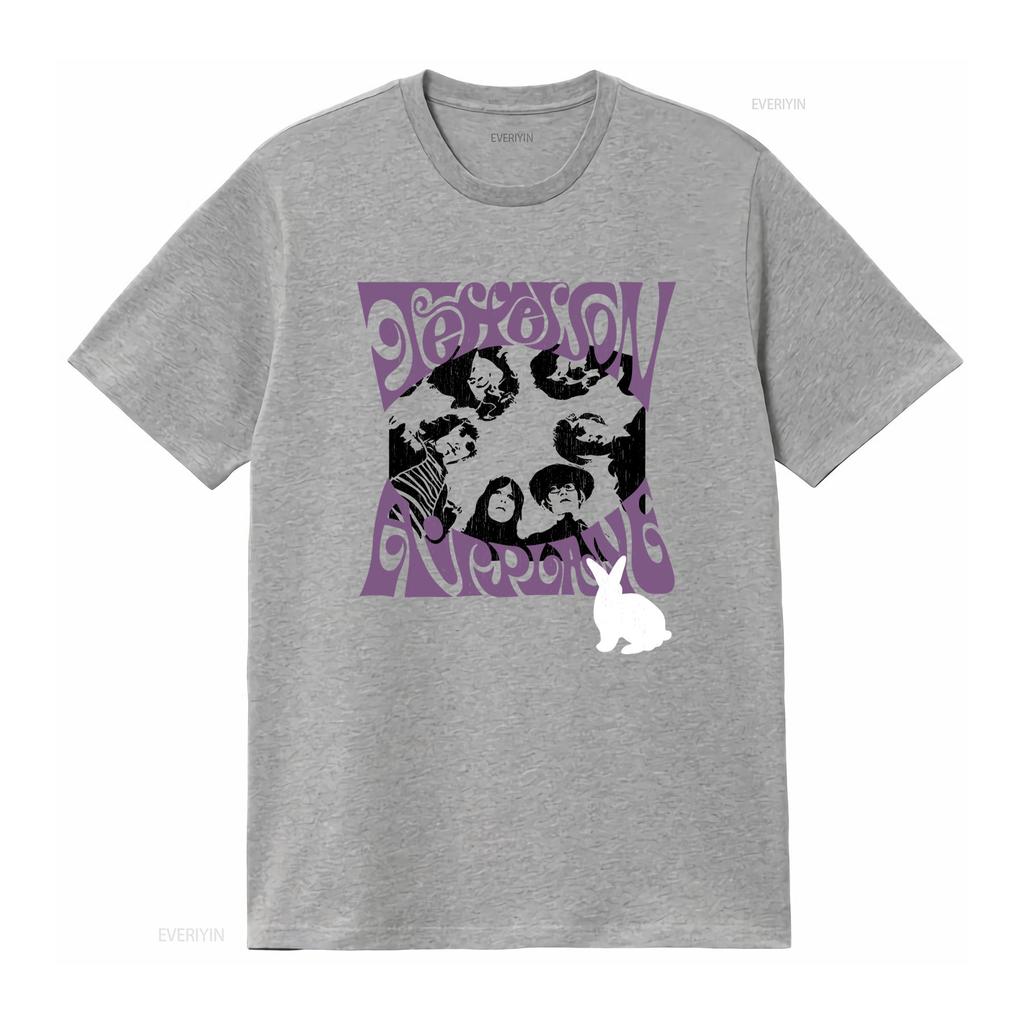 Vintage Jefferson Airplane Band T Shirt Retro Rock Design For Soft Cotton Fabric Perfect Concerts Fans Sports Grey Color Zl198