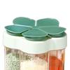 Seasoning Bottle 5-in-1 Transparent Multi-grid Sealed Space-saving Moisture-proof Flip-top Multi-function Salt Sugar Spice Jar Kitchen Tool Cooking