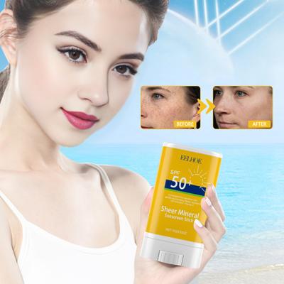 Минеральный солнцезащитный стик SPF 50 для лица и тела 3,4 унции Защитный стержень для чувствительной кожи Некомедогенный водонепроницаемый солнцезащитный крем Уход за кожей Увлажняющий
